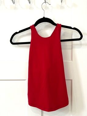 Red lululemon Tank Top With Crisscross Back- Women